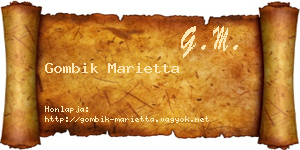 Gombik Marietta névjegykártya